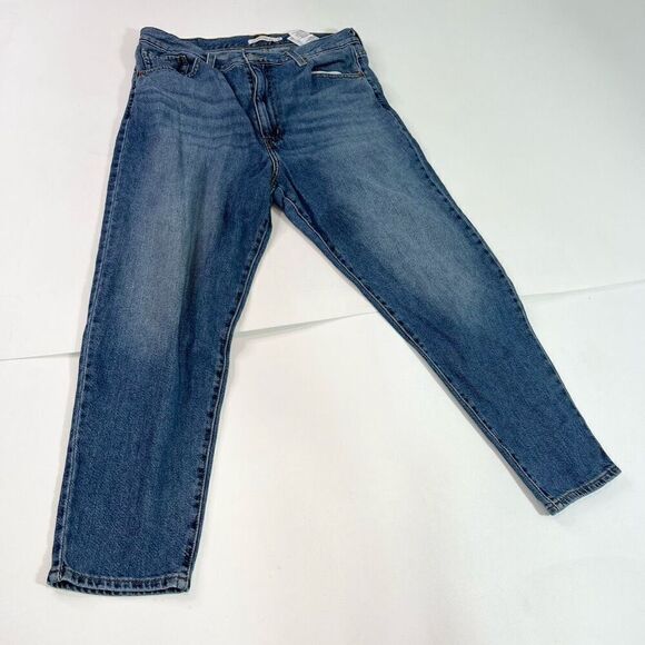 Levi Strauss & Co. Jeans Womens Size 32 Blue Hard-Wash High-Rise Mom Jeans - Picture 1 of 8